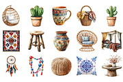 BOHO  Clipart Png Bundle, an Illustration by Designking (Thumbnail 3 of 5)