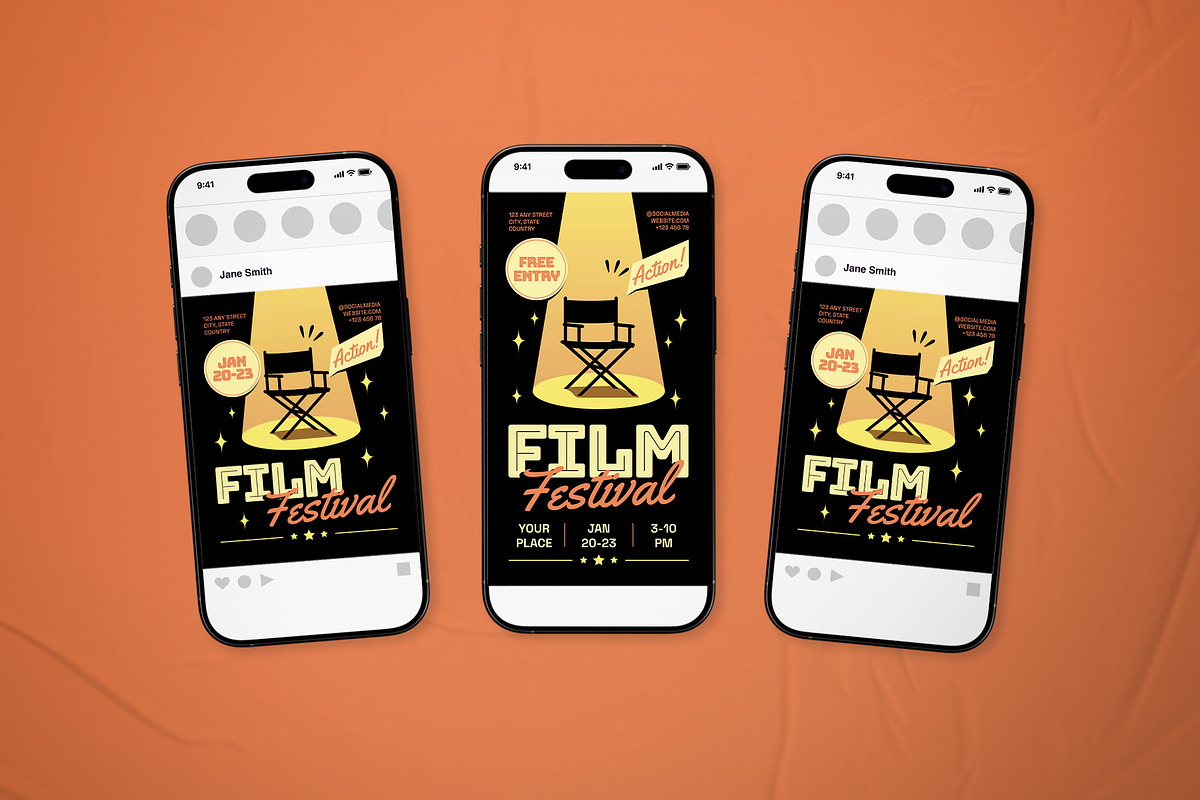 Film Festival Event Flyer Set, a Flyer Template by The Good Store (Photo 2 of 2)