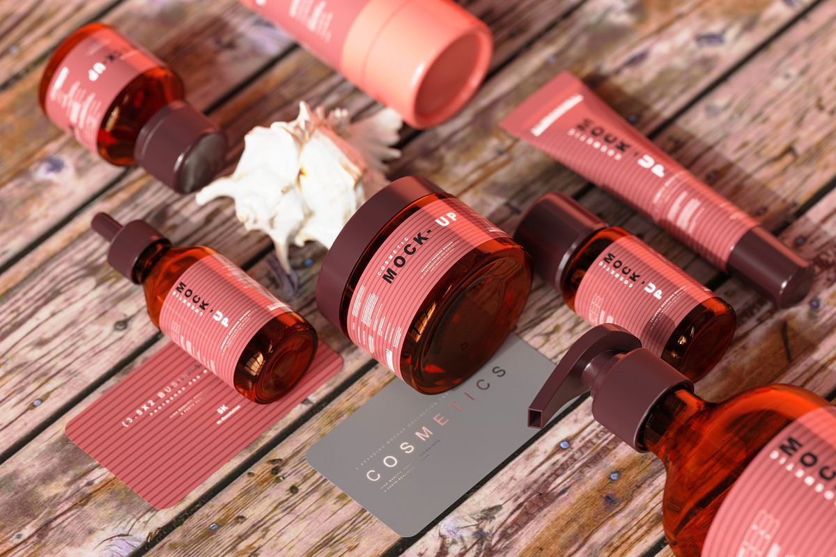 250+ Cosmetic Branding Mockup Bundle, a Cups & Container Mockup by pmvch (Photo 3 of 273)