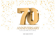 Anniversary 70. gold 3d numbers, a Decorative Illustration by Sunny (Thumbnail 1 of 2)