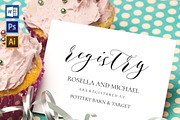 Registry Cards Editable SHR459, an Invitation Template by Shafura_Wedding (Thumbnail 1 of 5)