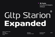Gltp Starion Expanded, a Sans Serif Font by Glowtype (Thumbnail 1 of 5)