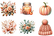 Watercolor Peach Colored Autumn, an Illustration by DreamArtGraphic (Thumbnail 3 of 7)