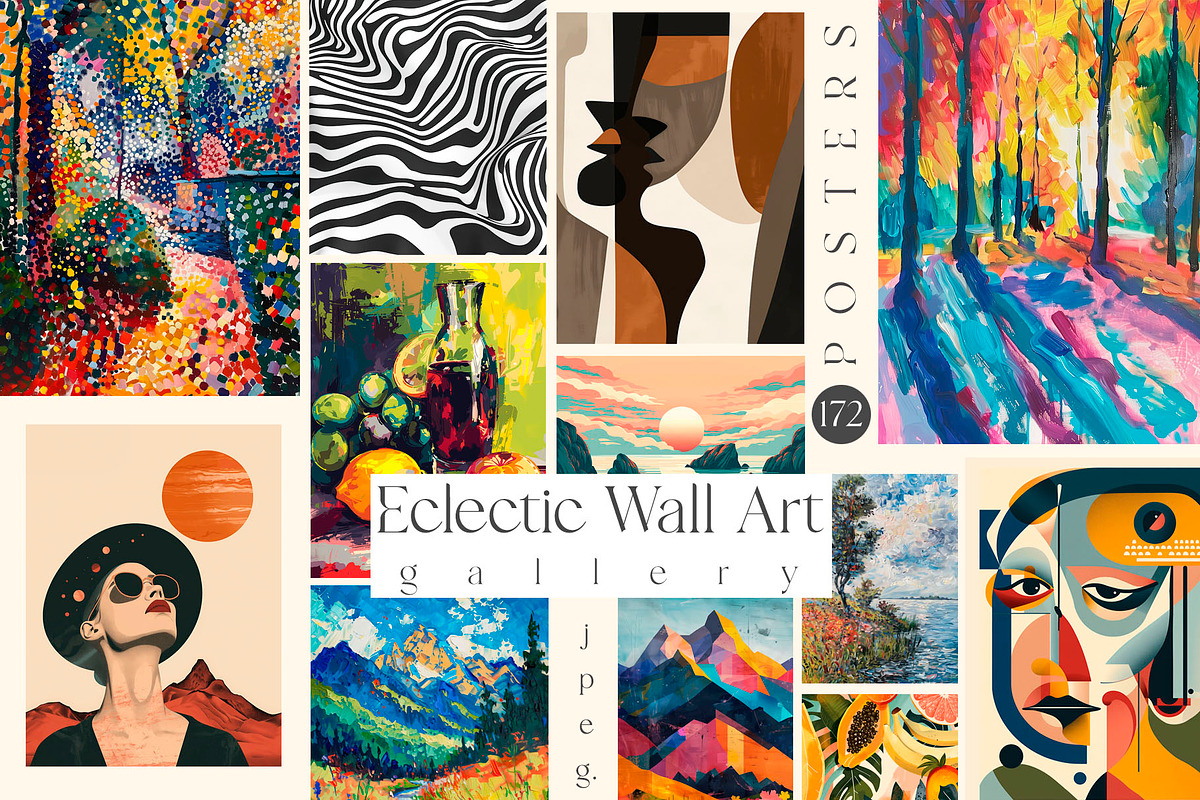 Eclectic Wall Art. Posters., a Background Graphic by Designwork (Photo 1 of 9)