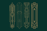 Art Deco 17 Vertical Panels, a Decorative Illustration by Stanislav Kharchevskyi (Thumbnail 4 of 4)