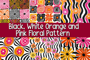 Pink & Orange Floral Patterns