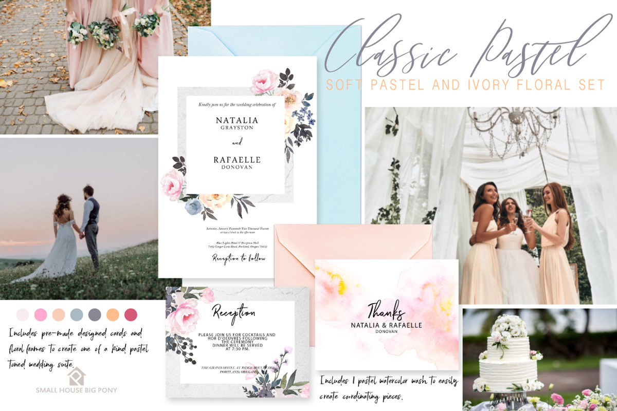 Watercolor Flowers: CLASSIC PASTEL, a Graphic by SmallHouseBigPony (Photo 9 of 18)