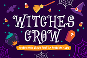 Witches Crow | Halloween Font, a Script Font by Forberas Club (Thumbnail 1 of 8)