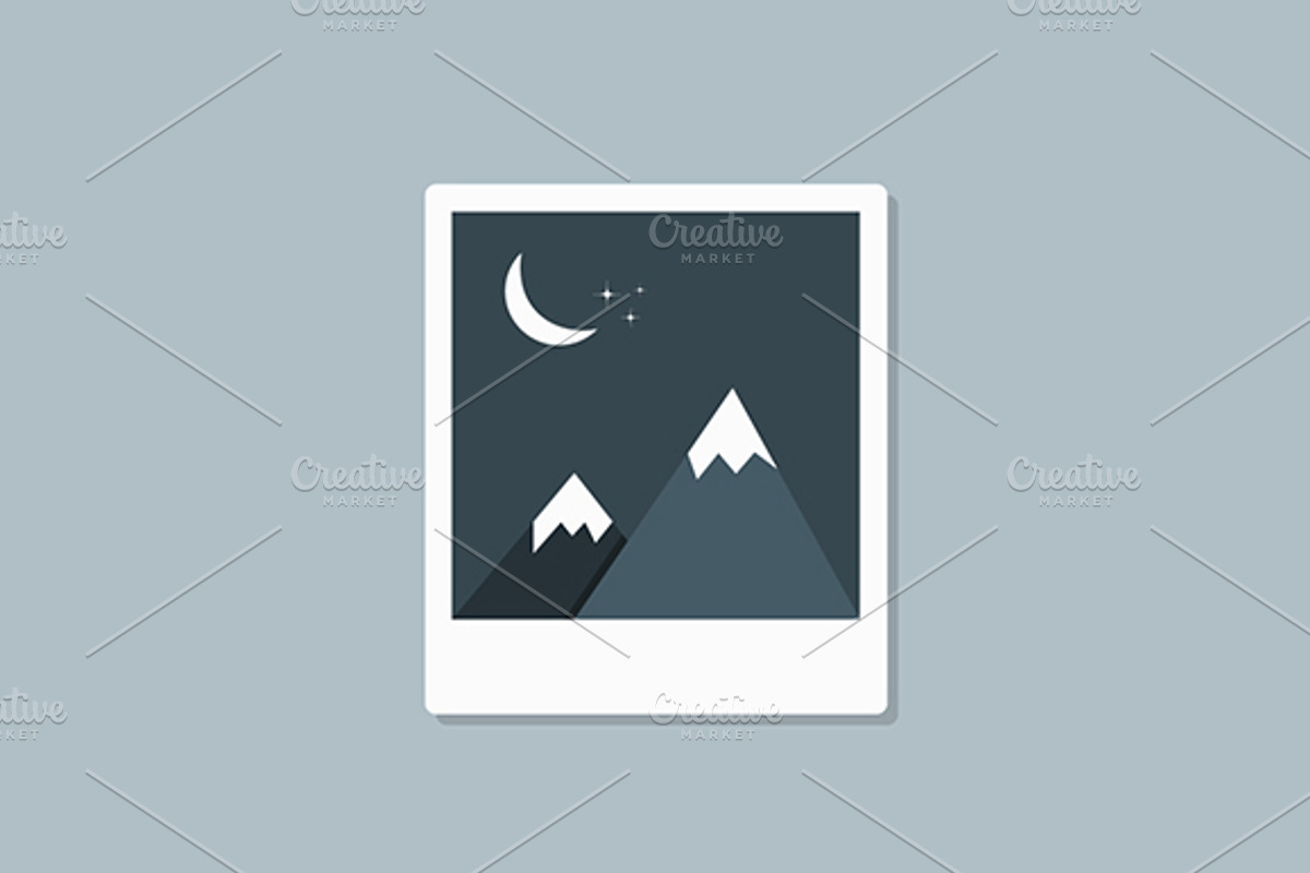 Mountain in the moonlight scenery, an Illustration by MarioMovement