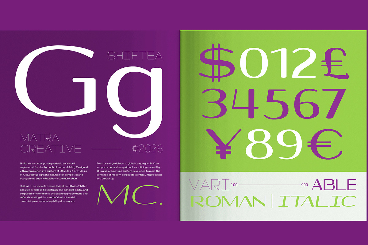 Shiftea, a Font by Matra Creative (Photo 4 of 15)