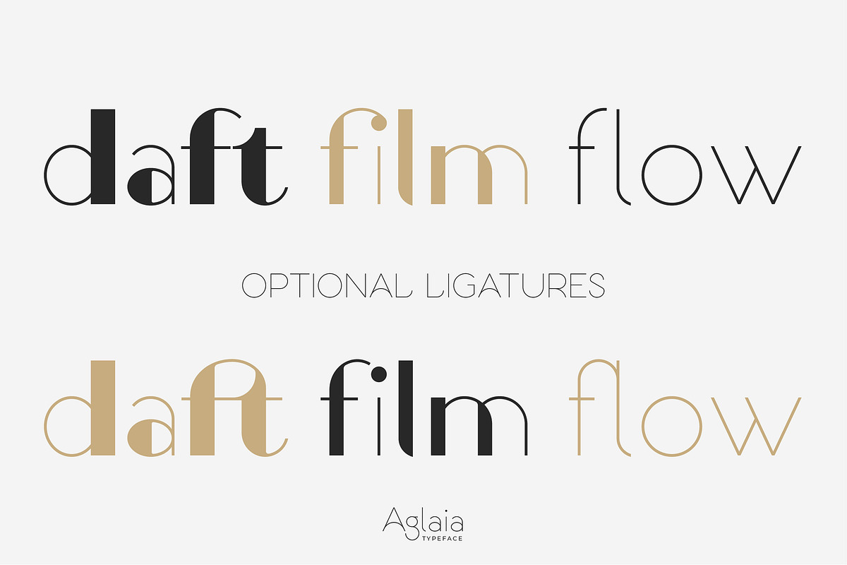 Aglaia Typeface • 3 Elegant Weights preview 3