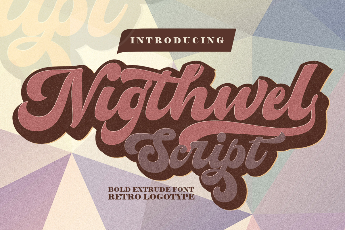 Nigthwel - Retro Font, a Script Font by Picatype Studio (Photo 9 of 9)