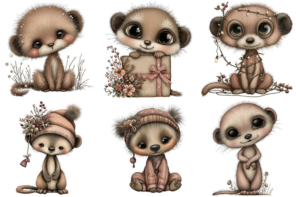 Whimsical Meerkat Clipart, an Illustration by Craft Nest (Photo 8 of 9)