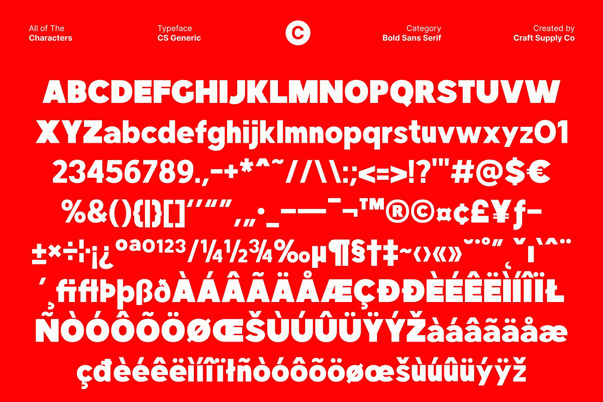 CS Generic – Bold Sans Serif, a Sans Serif Font by Craft Supply Co. (Photo 8 of 8)