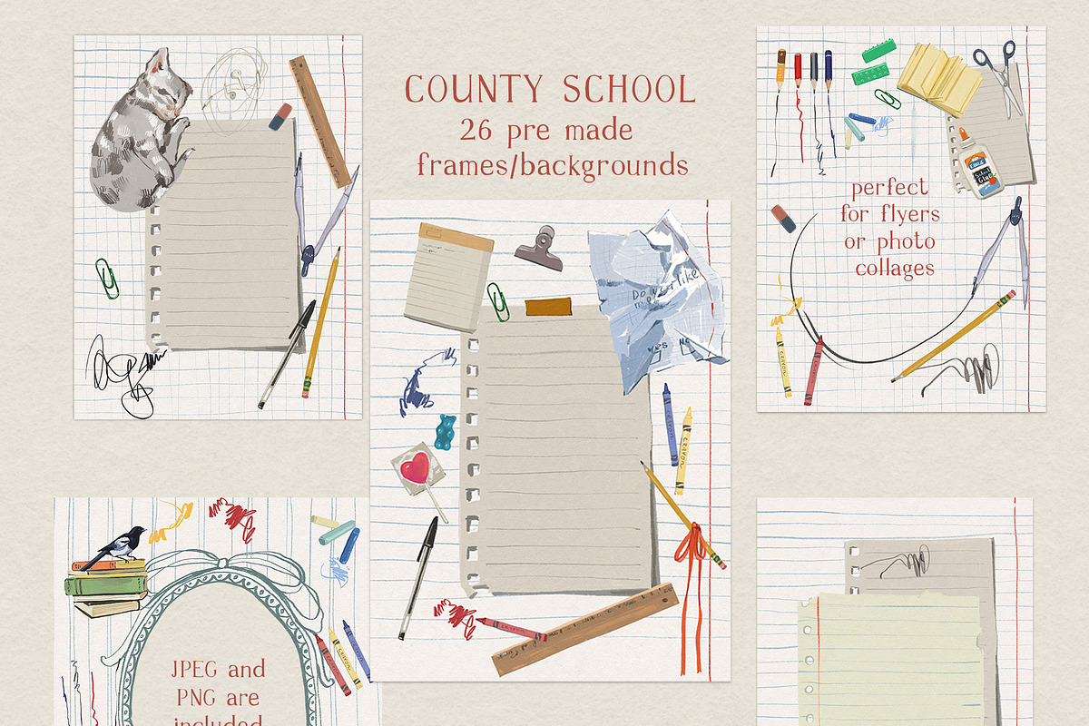 Back To School Cottagecore Images, a Decorative Illustration by whiteheartdesign (Photo 7 of 19)