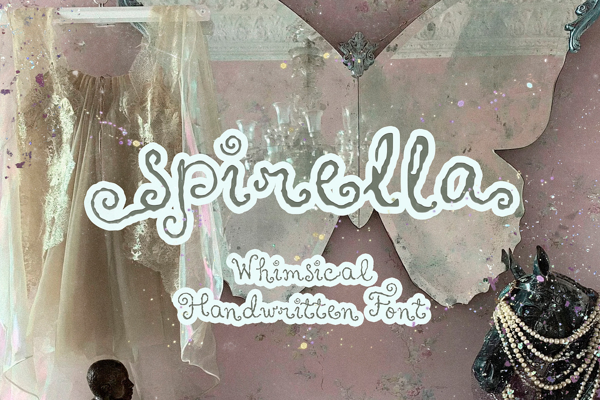 Spirella: Whimsical Handwritten Font, a Handwritten Font by Mneme (Photo 1 of 8)