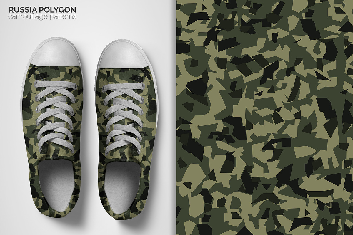Russia Polygon Camouflage Patterns, a Pattern Graphic by 3Y_Design (Photo 4 of 5)