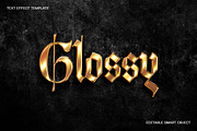 Glossy Golden Text Effect, a Layer Style Add-On by dokudokunomi (Thumbnail 1 of 4)