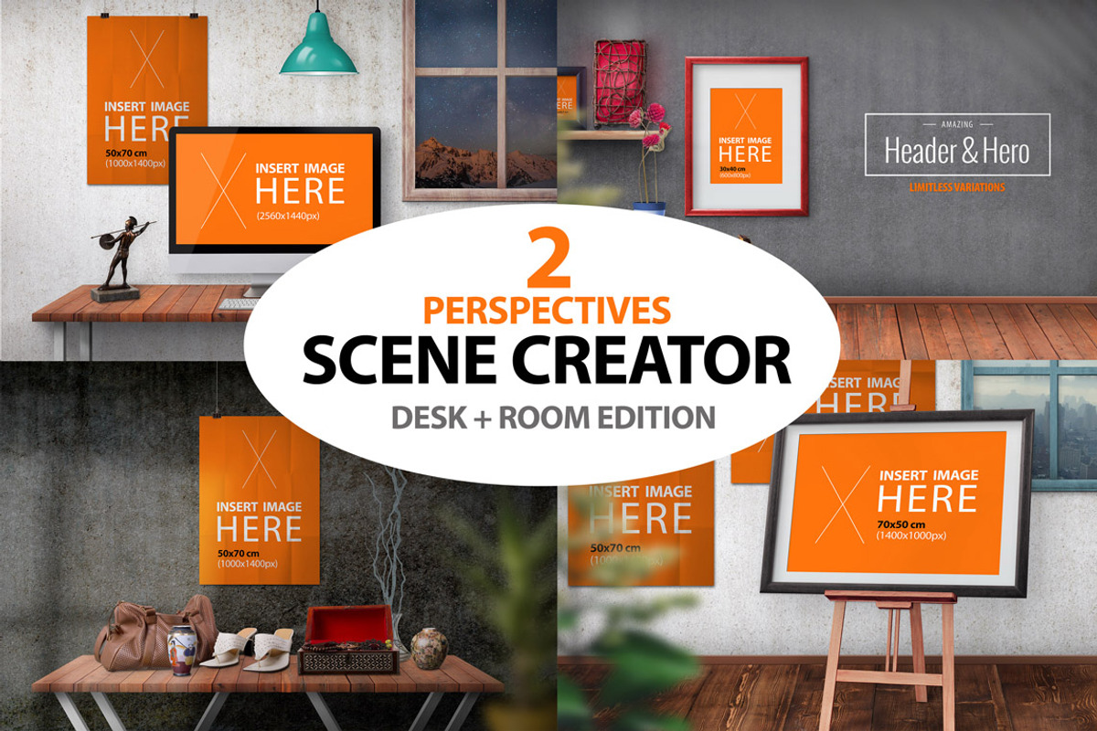 2 Perspectives Scene Creator, a Product Mockup by All Design Store (Photo 2 of 7)