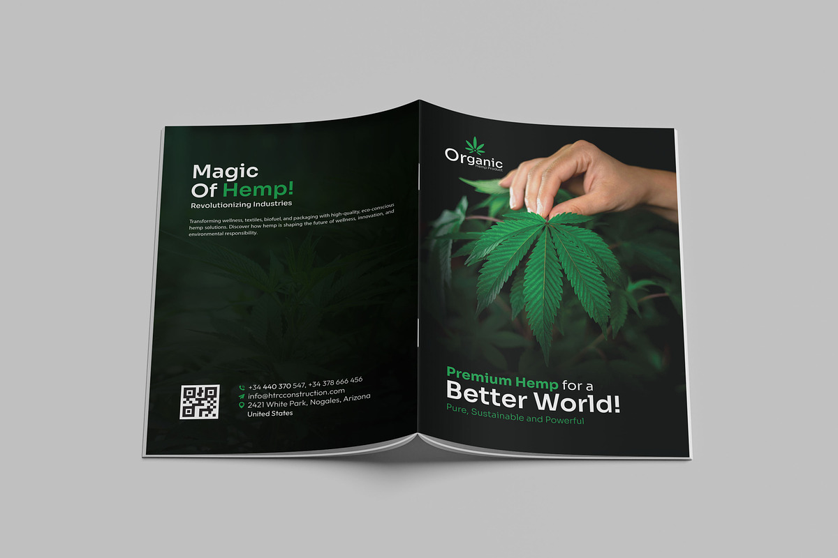 Hemp Product Brochure Template, a Brochure Template by VectStock (Photo 7 of 7)