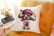 Watercolor Whimsical Mushroom Clipar, an Illustration by Sublimation Artist (Thumbnail 6 of 6)