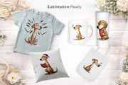 Bookworm Dog Sublimation PNG, an Animal Illustration by Artnoy (Thumbnail 6 of 18)