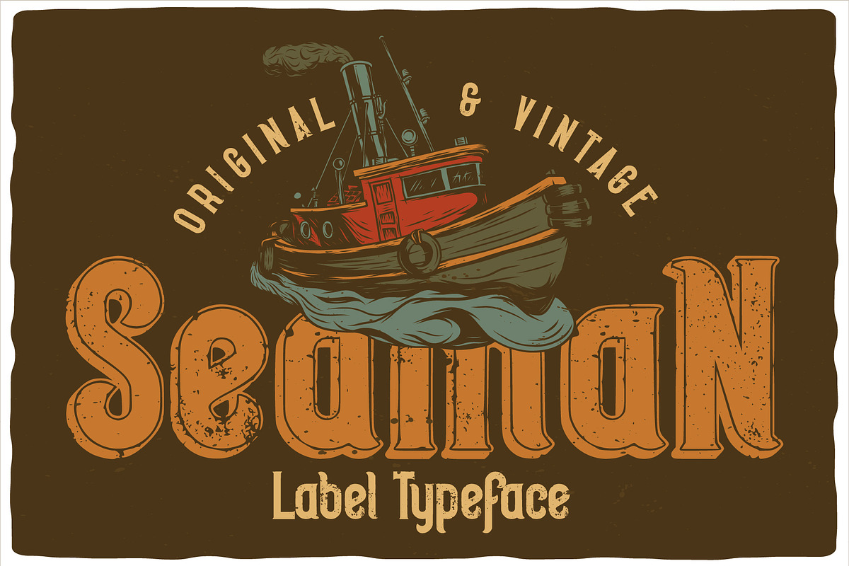Seaman Label Font, a Symbol Font by VozzyStock (Photo 3 of 11)