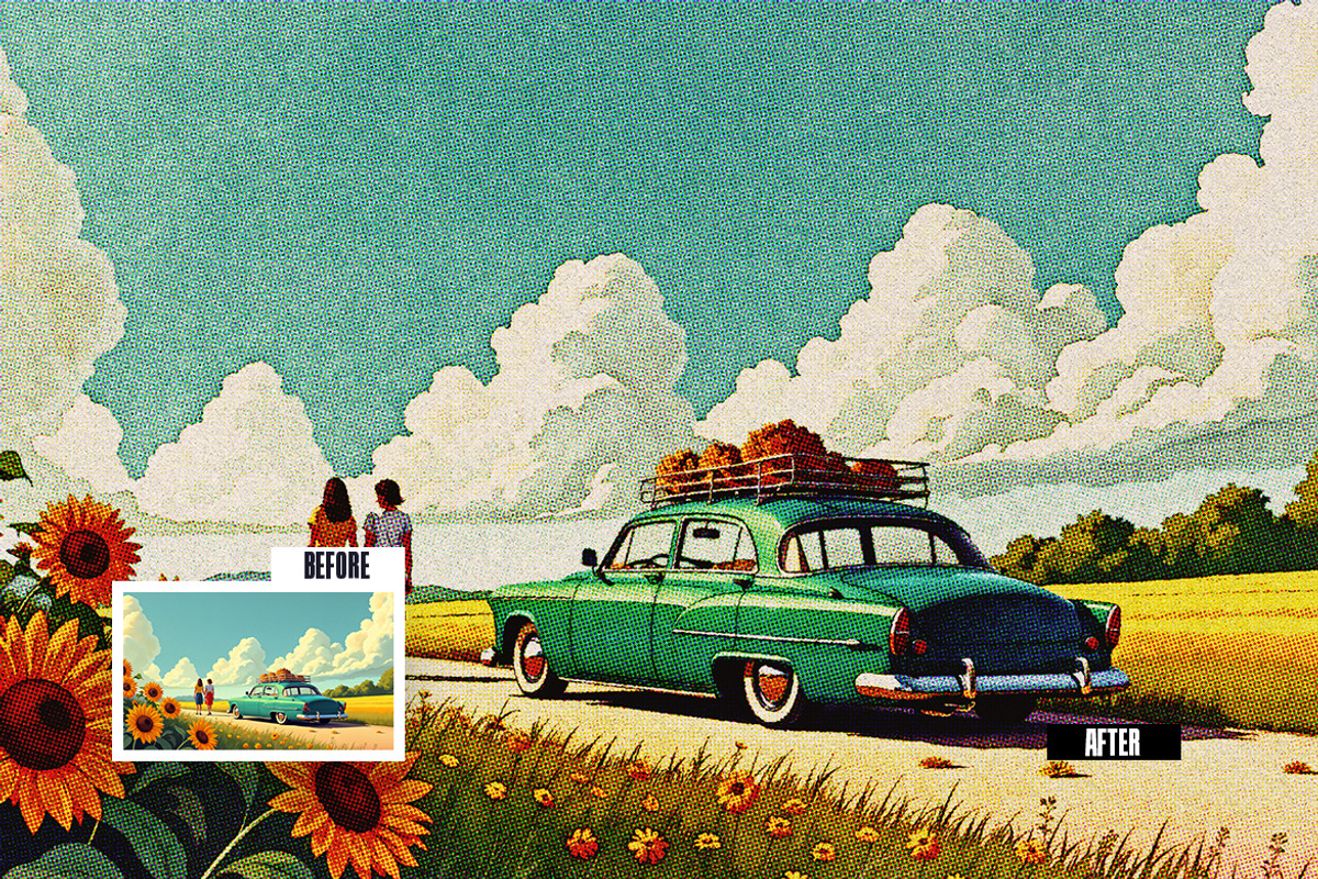 Riso Retro Print Photo Effect, a Layer Style Add-On by iDoodle Studio (Photo 5 of 5)