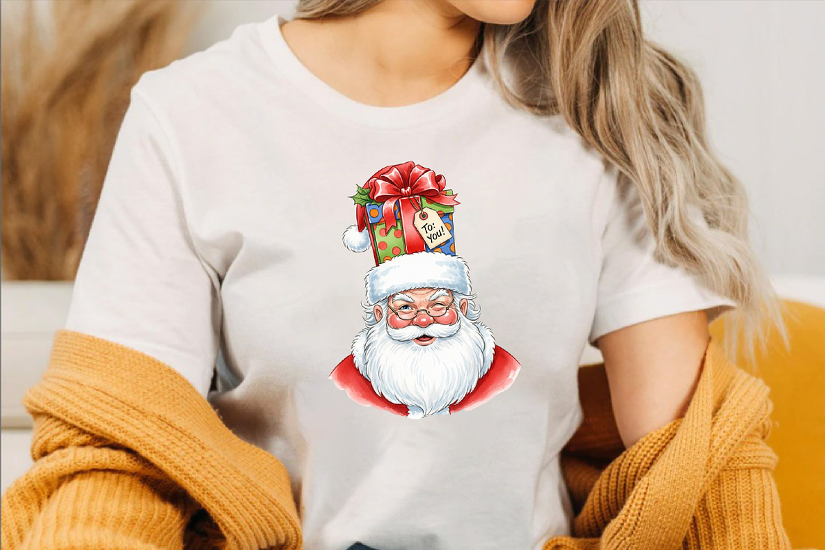 Watercolor Jolly Santa Faces Clipart, an Illustration by SVGArt (Photo 5 of 8)