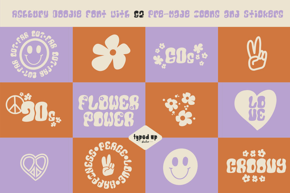 Ashbury | Retro Display Font, a Font by Typed Up Studio (Photo 7 of 11)
