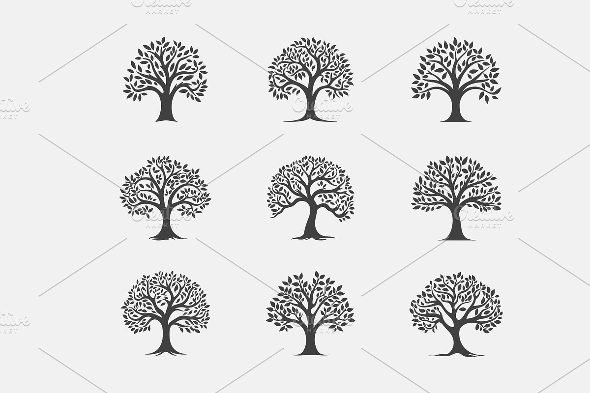 Silhouette Tree Bundle, an Object Illustration by Toufiqul (Photo 2 of 2)