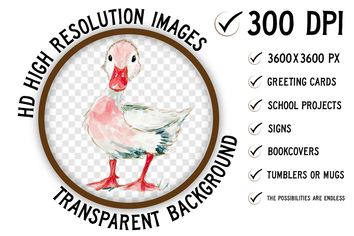 Watercolor Farm Animal Clipart, an Illustration by Craft Nest (Photo 3 of 3)