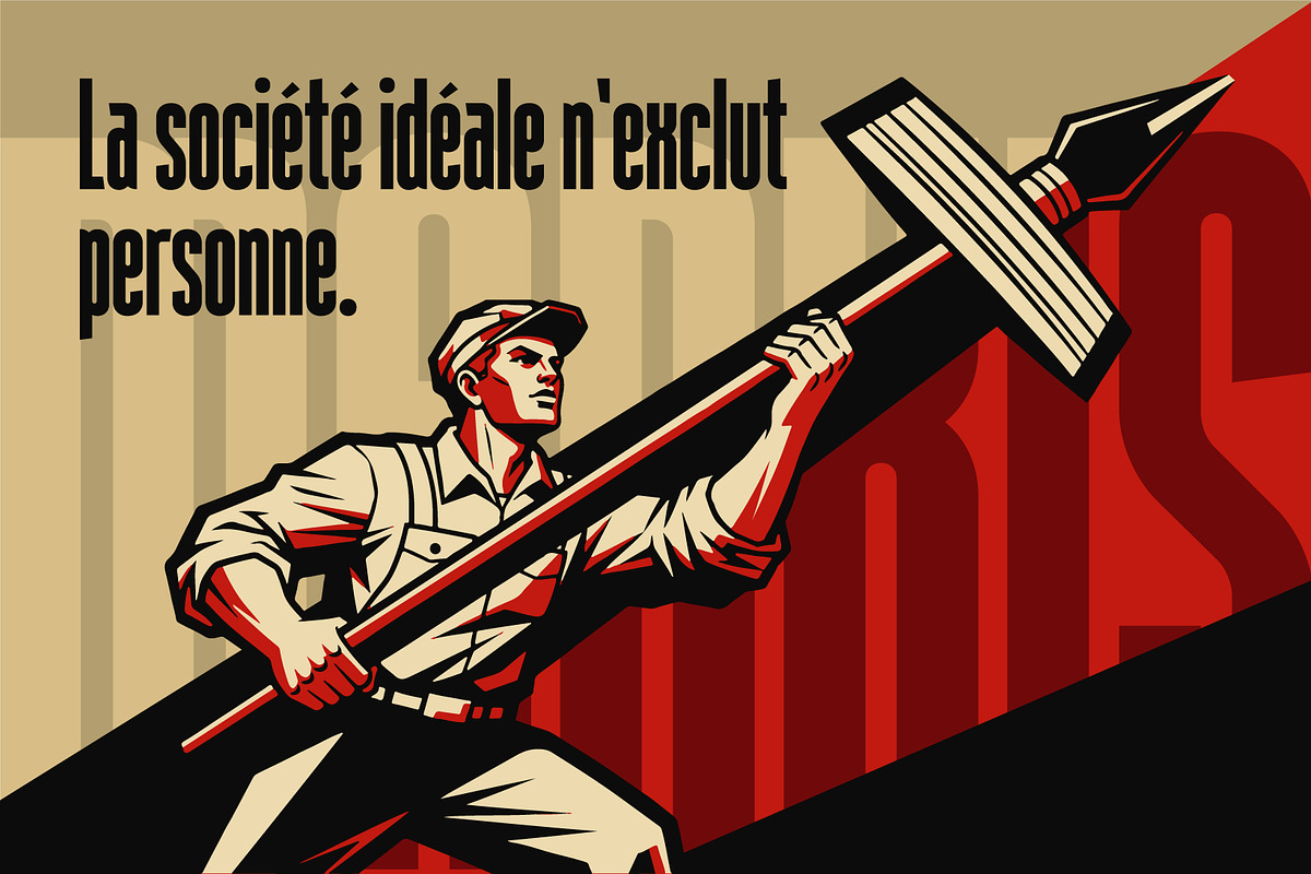 Marxis – Retro Condensed Propaganda, a Sans Serif Font by Juru Rancang Studio (Photo 7 of 9)