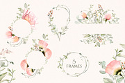 Transparent Blush Garden Watercolor, an Illustration by Akvarelldesign (Thumbnail 5 of 10)