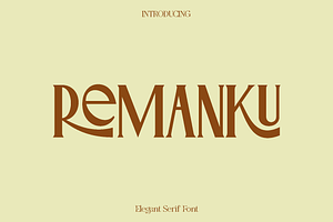 Remanku Elegant Serif, a Serif Font by Luna Shop