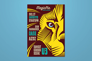 Lion Indie Rock Flyer, a Flyer Template by ashenterprise