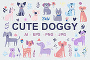 Cute Doggy Bundle, an Animal Illustration by Mariia Kovalchuk (Thumbnail 1 of 11)