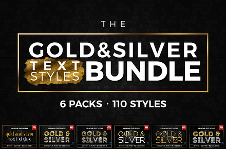 BUNDLE: Gold & Silver Text Styles