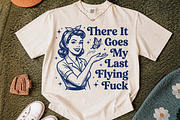 Trendy Vintage Retro Housewife SVG, a Person Illustration by Libby Wishes (Thumbnail 2 of 5)