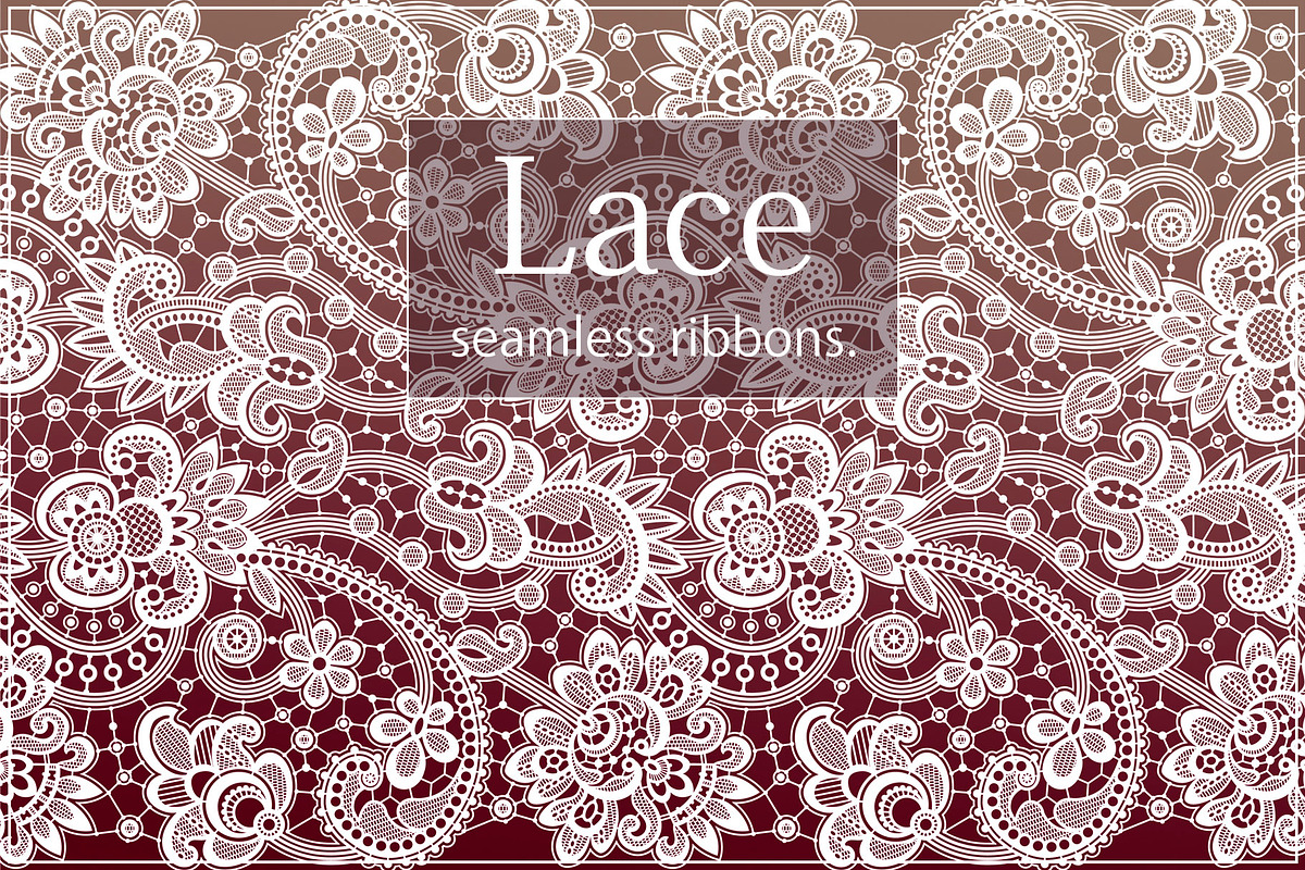 Lace seamless ribbons., a Pattern Graphic by Ajuga (Photo 1 of 8)
