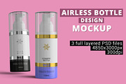 Airless Pump Cosmetic Bottle Mockup, a Cups & Container Mockup by Digitalphaser (Thumbnail 1 of 5)