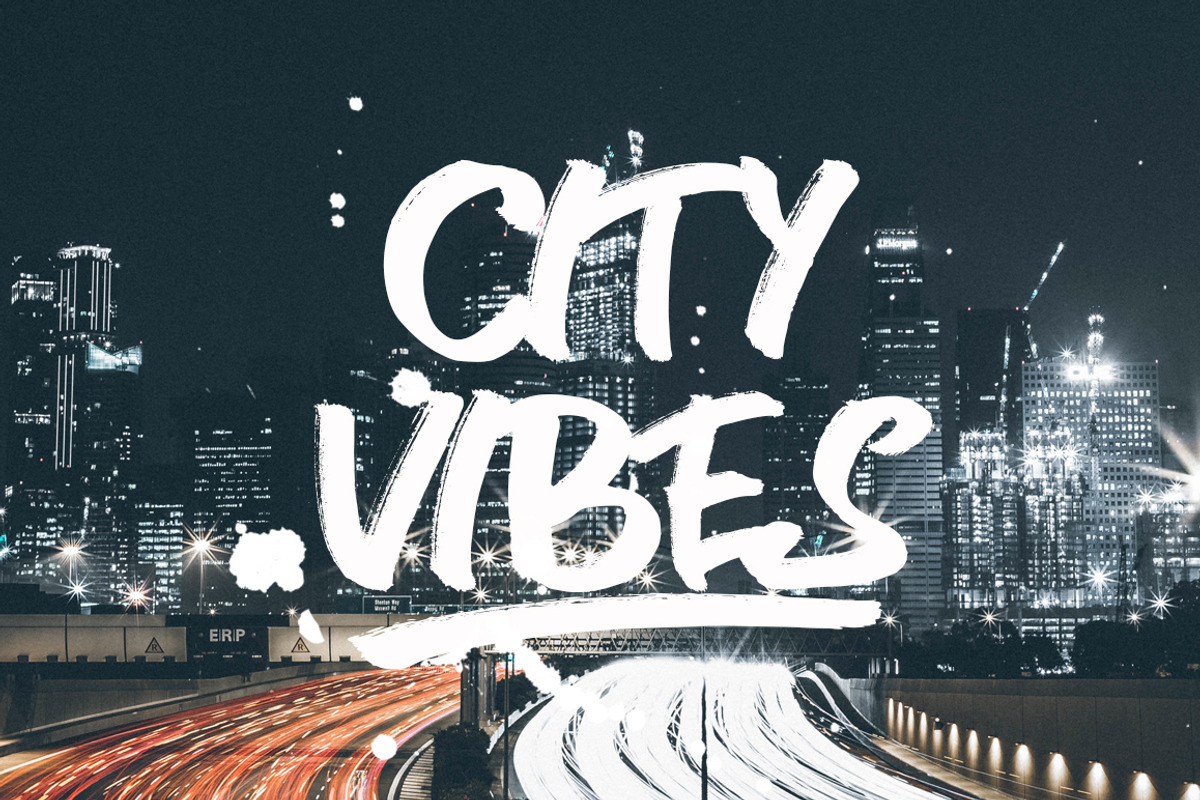 OPEN ROAD Brush Font preview 7