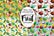 Watercolor Summer Patterns Fruits, a Pattern Graphic by Graphobia (Thumbnail 4 of 7)