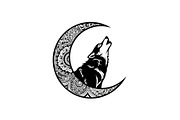 Mandala Moon Wolf SVG Bundle, an Illustration by Gaye Art (Thumbnail 8 of 31)