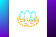 Neon nest with eggs, an Object Illustration by Anna_leni (Thumbnail 3 of 4)