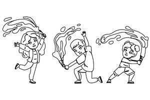 creative paint art brush kid vector, a Person Illustration by pikepicture
