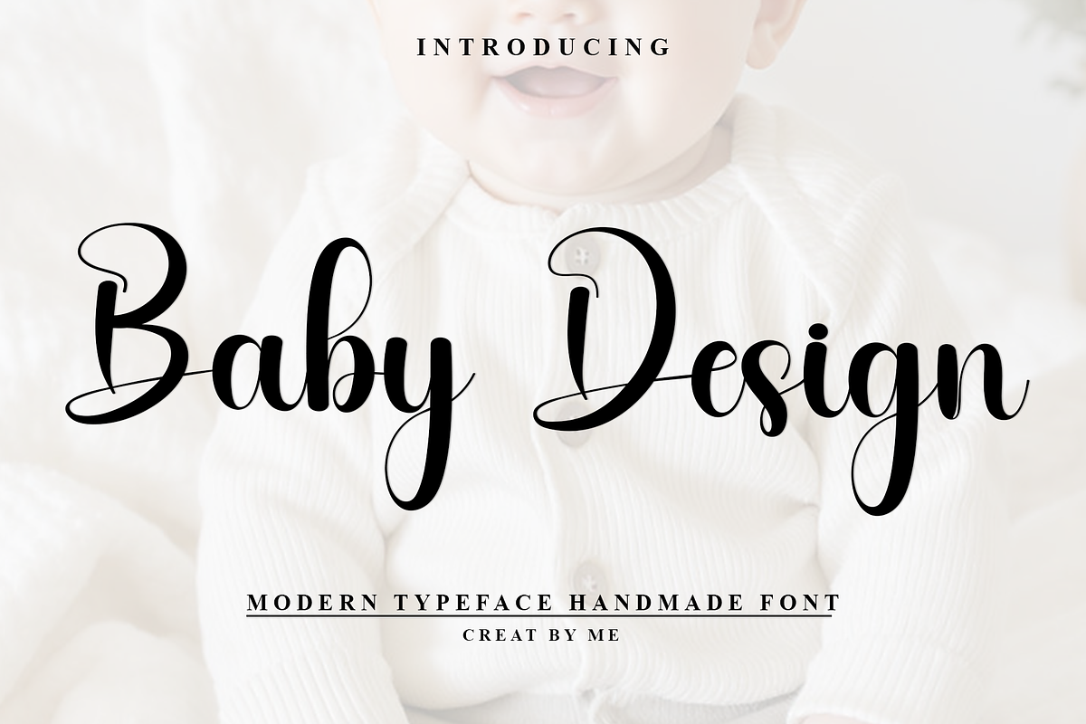 Baby Design, a Handwritten Font by FreshTypeINK (Photo 1 of 8)