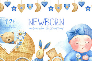 Newborn watercolor set