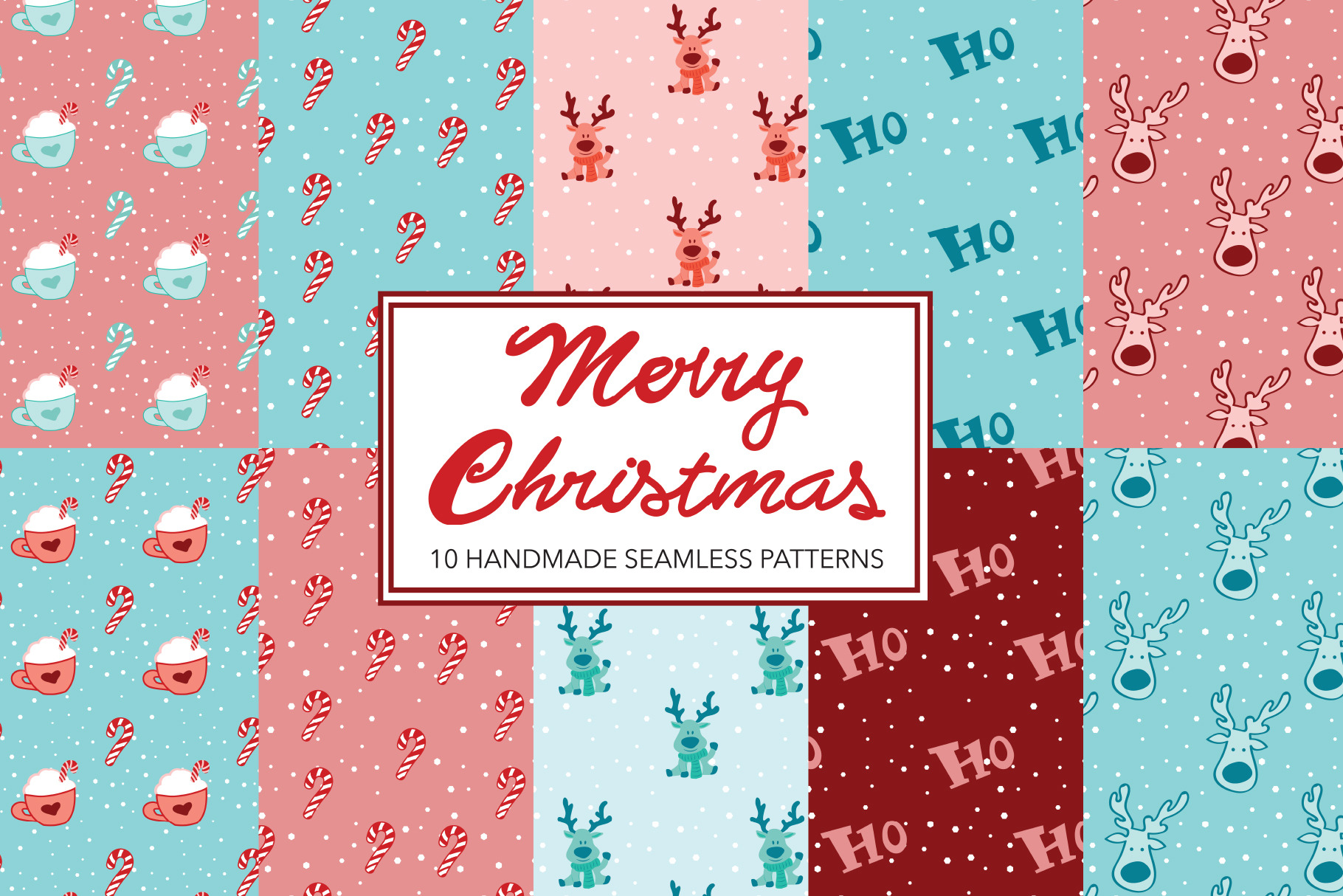 Adorable handmade holiday patterns, a Pattern Graphic by SKeir Art