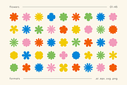 Expressive Flower Faces | Shapes Set, an Object Graphic by stasylionet (Thumbnail 10 of 12)